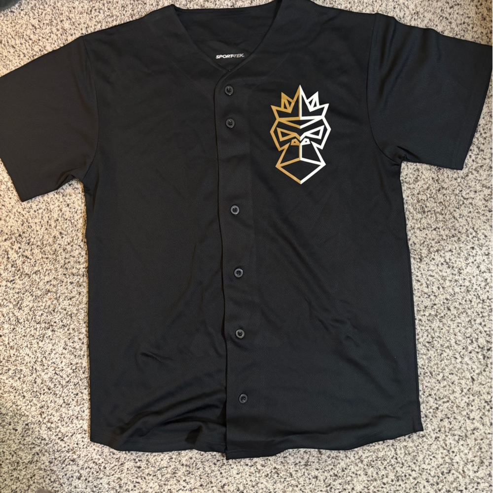 Sport-Tek Black and Gold Jersey with Bold Emblem (Indomitable wear)